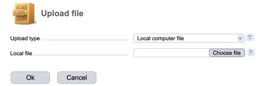 ISPmanager choose file